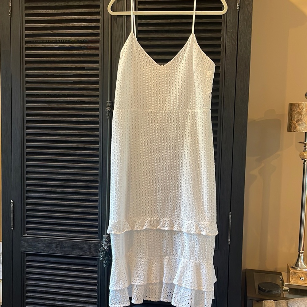 Express White Eyelet Dress